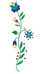 Polish kashubian folk flowers - obrazy, fototapety, plakaty