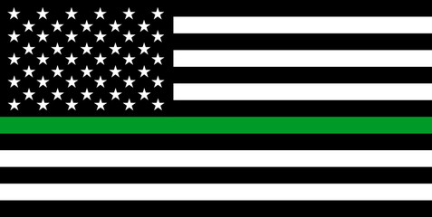 thin green line flag