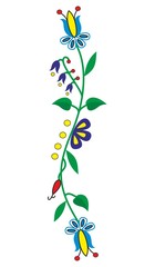 Polish kashubian folk flowers - obrazy, fototapety, plakaty