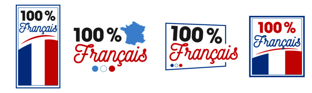 100 % français - Logo / Label / sticker