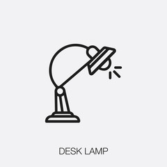 desk lamp icon vector sign symbol