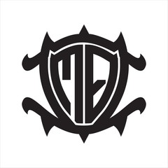 MQ Logo monogram isolated with frame shield shape design template