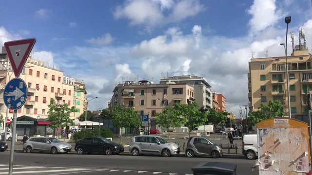 Mirti's Square (Piazza dei Mirti), in the Centocelle district, during the lockdown