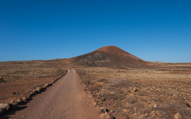 Fototapeta na wymiar Nortern Fuerteventura, view over volcanic Crater Calderon Hondo. October 2019