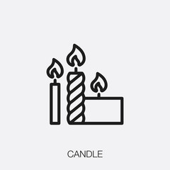 candle icon vector sign symbol