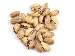 pistachio nuts isolated on white background
