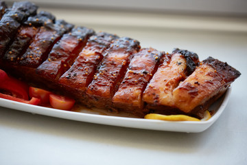 veal ribs with a crust