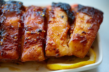 veal ribs with a crust