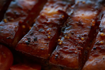 veal ribs with a crust