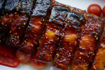 veal ribs with a crust