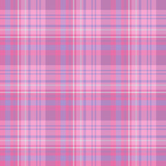Seamless pattern in interesting violet and light and dark pink colors for plaid, fabric, textile, clothes, tablecloth and other things. Vector image.