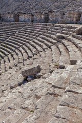 Fototapeta na wymiar ruins of Ancient Greek theatre, Perge, Antalya, Turkey.