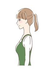 笑顔な女性の横顔