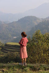girl in the mountains