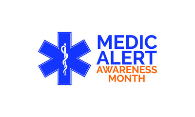 Vector illustration on the theme of Medic alert awareness month observed each year during August.