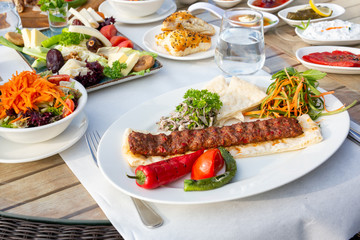 side dish of Adana kebab