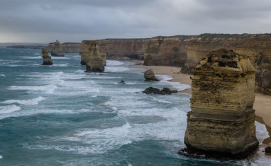 limestone stacks off the shore of Port Campbell National Park