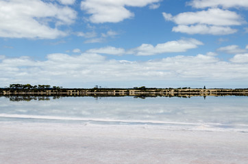 Obraz premium mirroring salt lake south australia kangaroo island