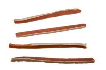 dry dog ​​food on white background