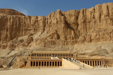 External view of Temple of Hatshepsut in Luxor west Bank