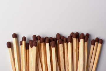 matches on a white background