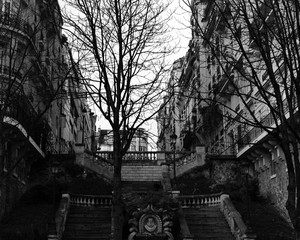 Photographie de Paris éditer en noir et blanc