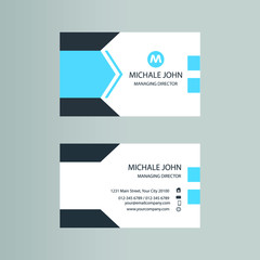 Abstract modern business card template. Vector business card.