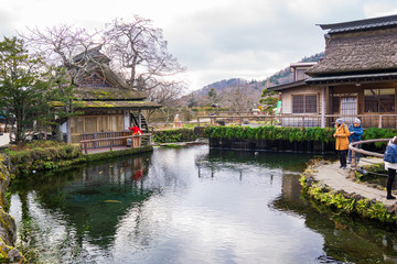 Fototapeta na wymiar A beautiful collection of eight ponds are scattered around Oshino Hakkai