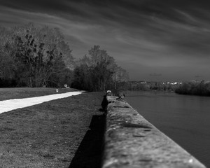 Photographie urbain éditer noir et blanc