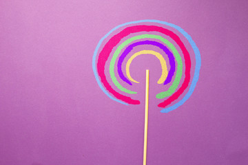 Lollipop with illustration elements