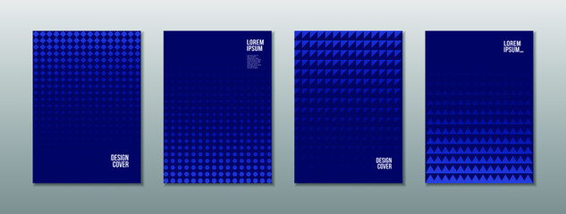 Minimal covers design. Colorful halftone gradients. Future geometric patterns. Eps10 vector.