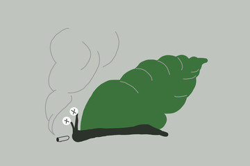 Cigarette pollution concept