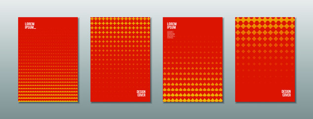 Minimal covers design. Colorful halftone gradients. Future geometric patterns. Eps10 vector.