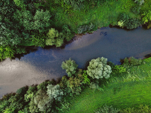 rzek, zielona okolica, Polska
