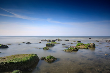 seascape along the Dutch coast; The Hague, Netherlands