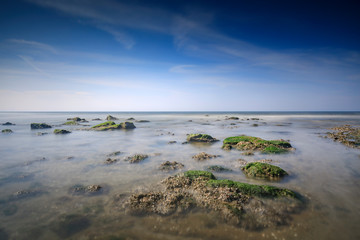 Fototapeta na wymiar seascape along the Dutch coast; The Hague, Netherlands