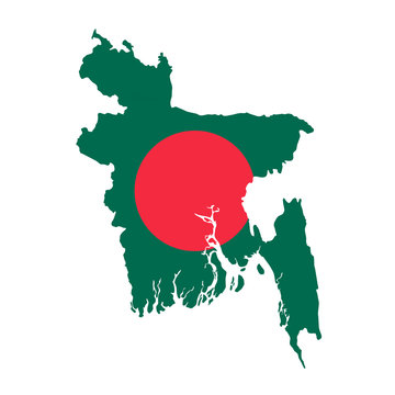 recommend clip art: Bangladesh flag map. Country outline with national flag