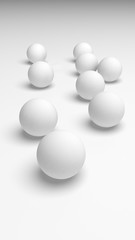 White abstract background. Lowpoly backdrop. Crumpled paper. 3D illustration