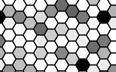 White honeycomb with a gradient color. Isometric geometry. 3D illustration