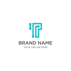 Letter T tech logo templates