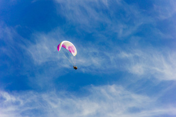 paragliding in the sky