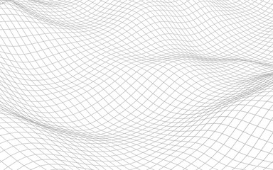 Abstract landscape on a white background. Cyberspace grid. hi tech network. 3d illustration