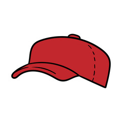 Vector Cartoon Baseball Cap Illustration