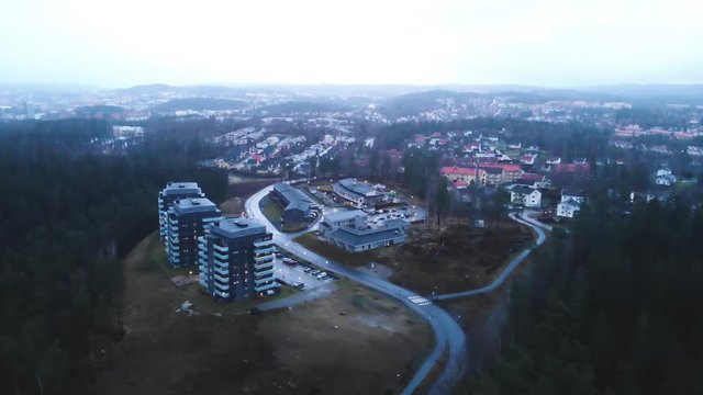 A set of apartment buildings in Bor&aring;s, Sweden.