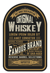 Liquor Label vintage design retro vector illustration