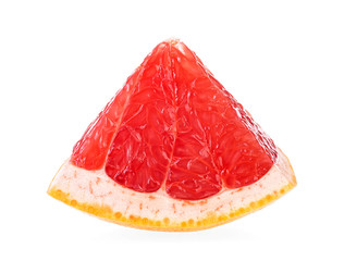 Grapefruit slice isolated on a white background