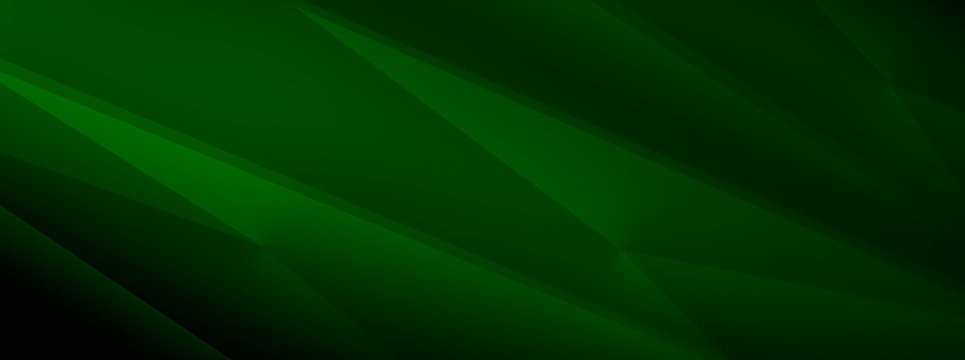 Dark Green Abstract Background For Wide Banner