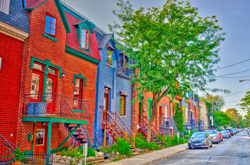 Plateau Mont-Royal district in Montreal, Canada