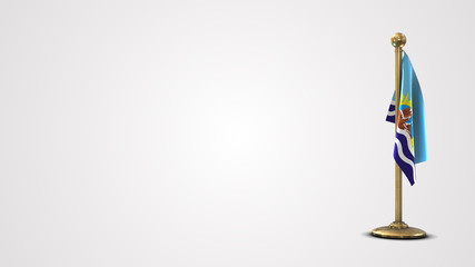 Santa Cruz realistic 3D flag illustration on golden flagpole.