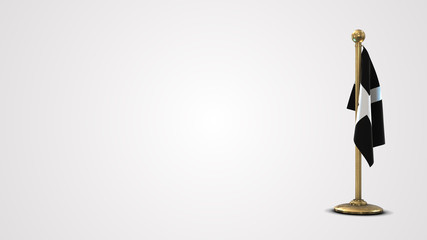 Cornwall realistic 3D flag illustration on golden flagpole.